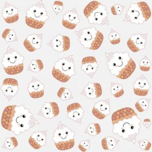 Papel De Parede Infantil Cup Cakes [F066]