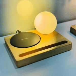 Luminária Orion Carregador Por Indução Madeira Natural [F066]