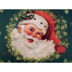 Kit 4 Jogos Americanos Impermeável Papai Noel Verde 43cmx34cm - UN / 4 [F135]