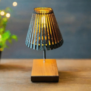 Luminária Nero De Mesa Mdf Laminado Laminado Freijó [F066]