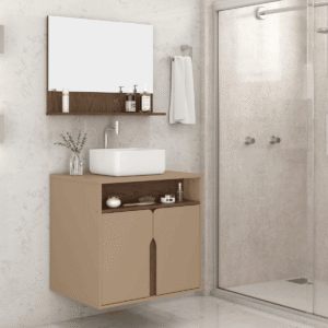 Kit Banheiro Harmonia Fendi Carvalho [F066]