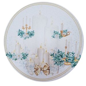 Kit 4 Capas Sousplat Velas De Natal 35cmx35cm - UN / 4 [F135]