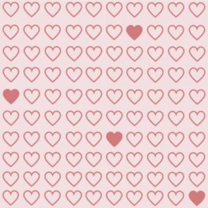 Papel De Parede Infantil Corações Rosa [F066]