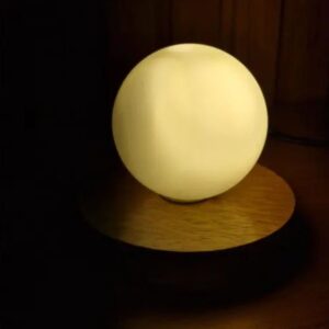 Luminária Moon Lampada Madeira Natural [F066]