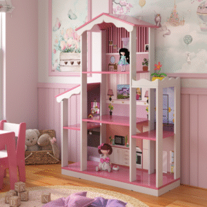 Mega Casa De Boneca Sonho 8 Cômodos Branco Rosa [F066]