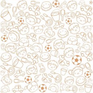 Papel De Parede Infantil Crianças E Brinquedos [F066]