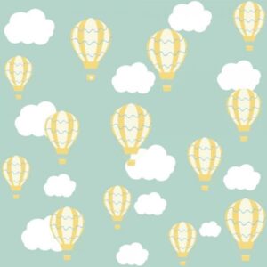 Papel De Parede Infantil Balão Amarelo [F066]