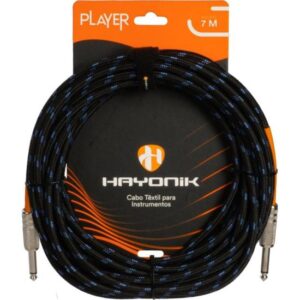 Cabo Para Instrumento Têxtil Hayonik Player P10 7m Preto/Azul [F002]