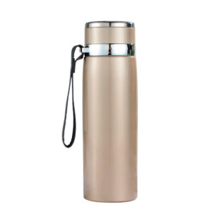 Garrafinha Térmica Aço Inox 600ml água Gelada Quente Bege [F102]