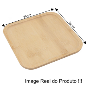 Bandeja Quadrada De Bambu P Mesa Posta Decoração Lovely Vibe [F088]
