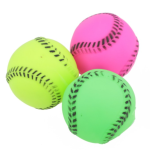 Bola Pet Borracha Tpr C/ Som Beisebol 6,5cm Lovely Vibe [F088]