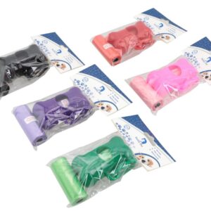 Porta Saquinho Cata Caca Pet 8,2x6cm Com Refil Cor Sortida [F088]