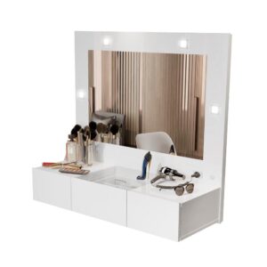 Penteadeira Camarim Suspensa Sofia Branco [F066]