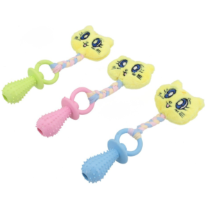 Pelúcia Felino Mordedor Borracha Dentição Cães Lovely Vibe [F088]