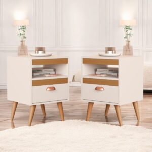 Kit Mesa Cabeceira 2 Unidades Off White Ype Off White [F066]