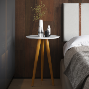 Mesa Lateral 4601 Pés Palito Sala Branco [F066]