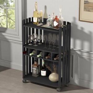 Buffet Bar Adega Frisado Preto [F066]