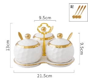 Conjunto de Potes de Cerâmica Lenogue – Kit Açucareiro e Saleiro