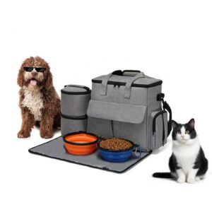 Bolsa de Viagem para Cachorro e Gato – Kit Organizador 6 Peças