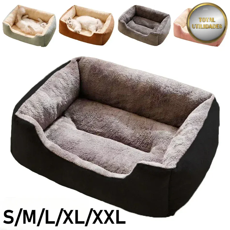 Cama para Pets em Algodão com Base Acolchoada para Conforto Diário