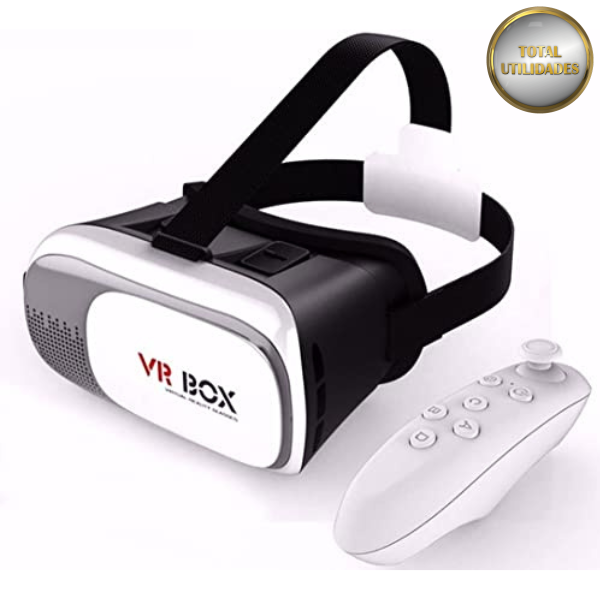 Óculos de Realidade Virtual VR Box 2.0 com Controle Bluetooth