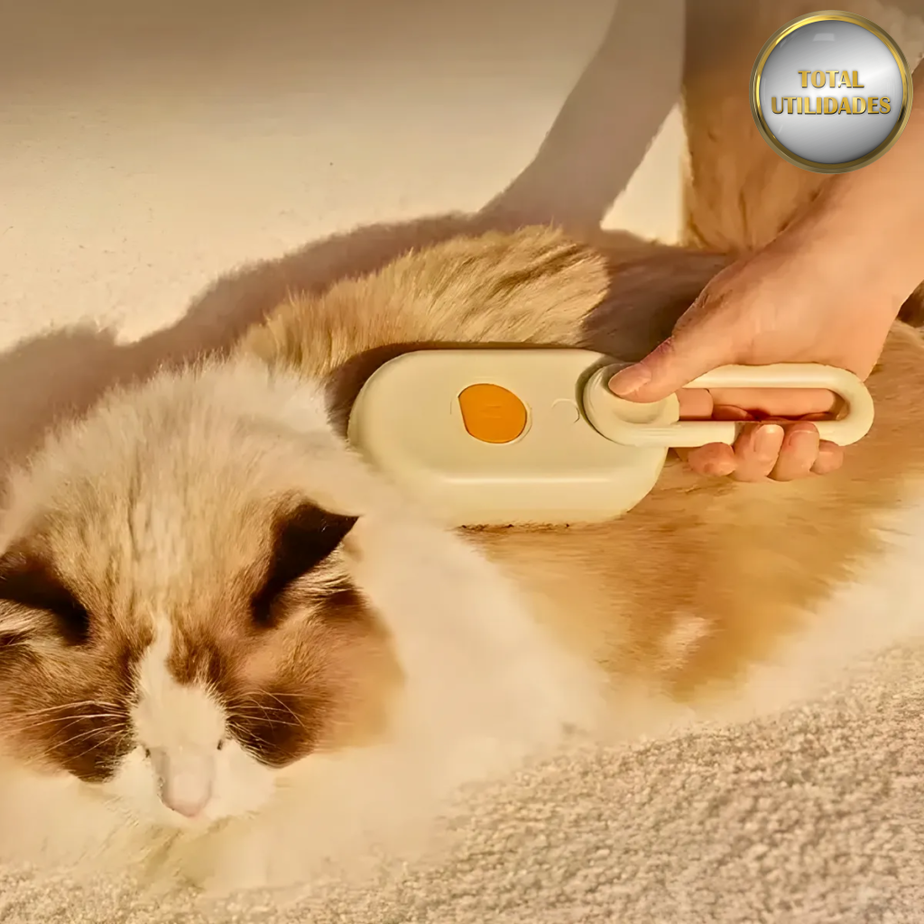 Escova a Vapor Para Pets 3 em 1