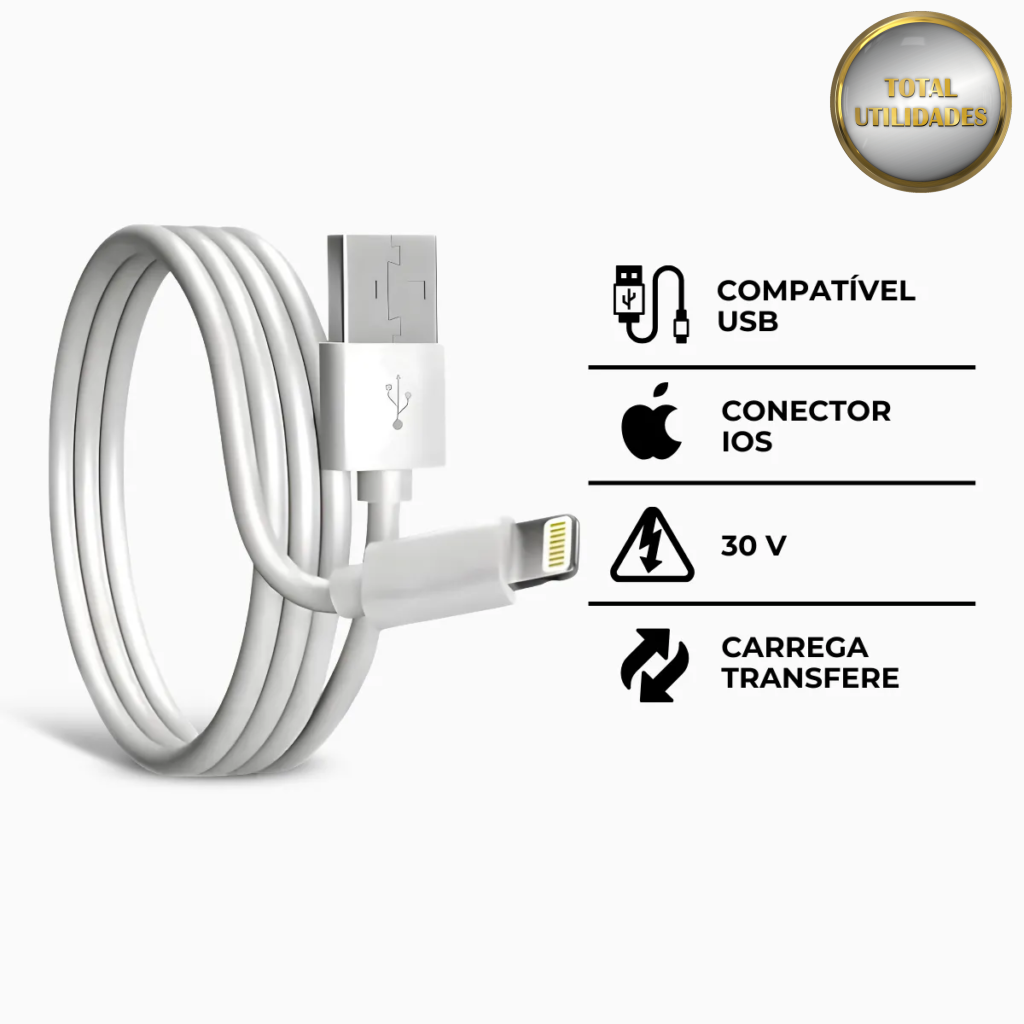 Cabo USB para Dispositivos Apple com Conector Lightning