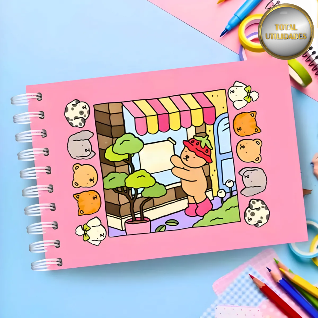 Livro de Colorir Capa Dura – Rosa