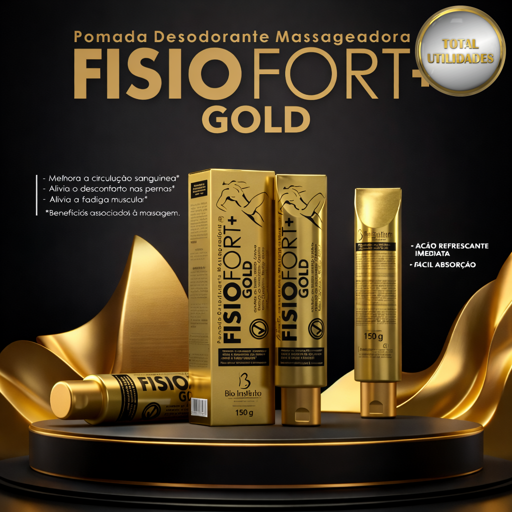 Pomada Massageadora Corporal com Arnica Fisiofort Gold 150g