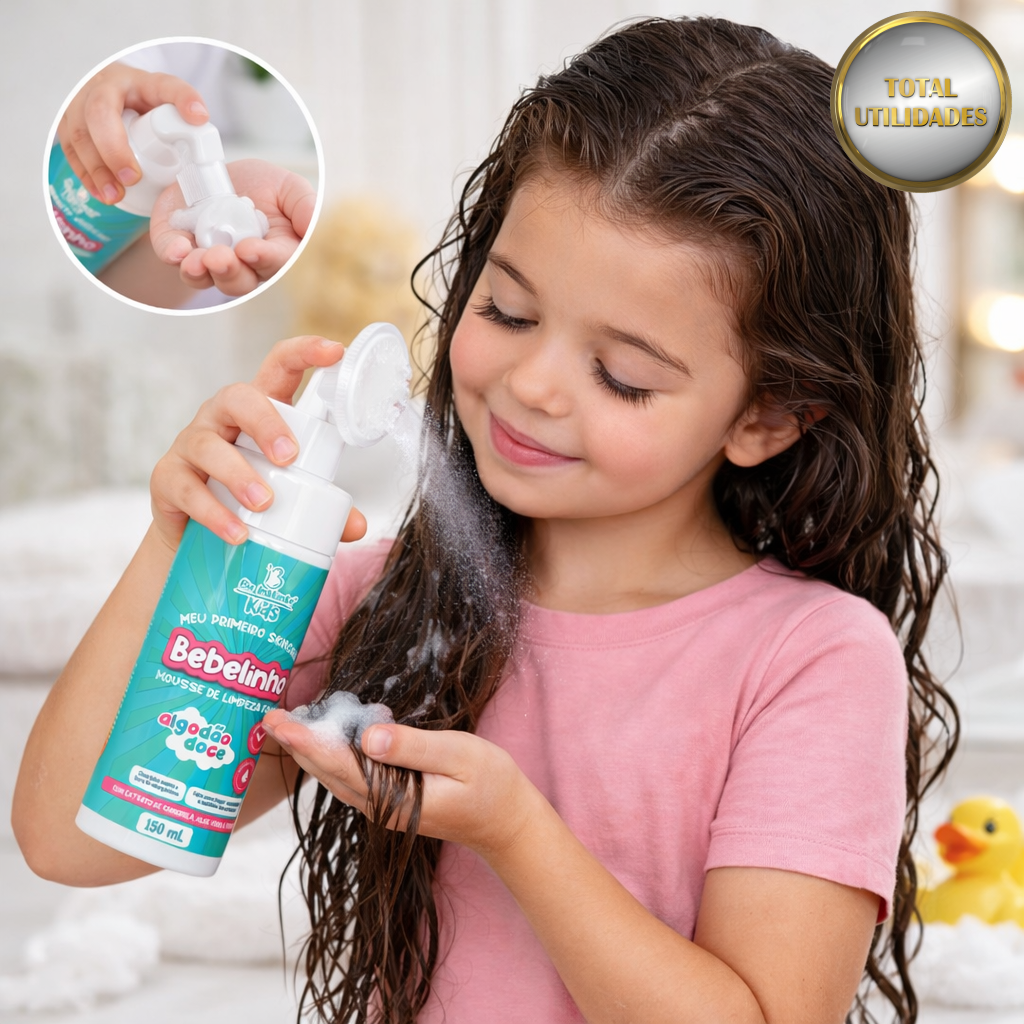 Mousse de Limpeza Facial Infantil Bebelinho Algodão Doce
