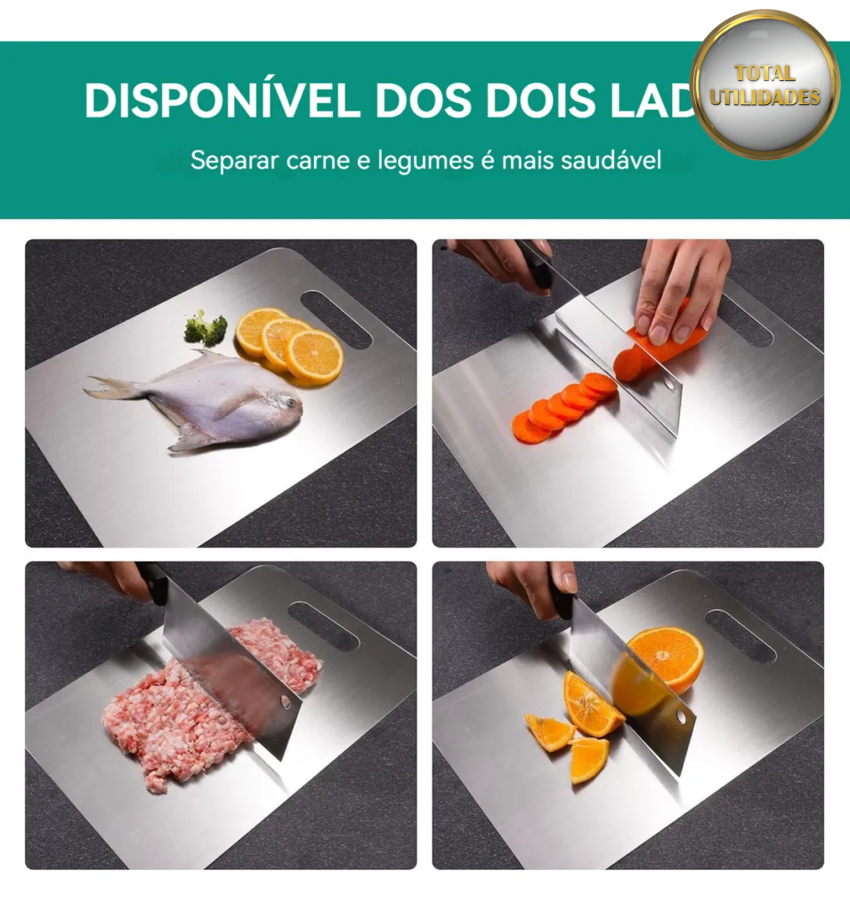 Tábua de Corte em Aço Inoxidável