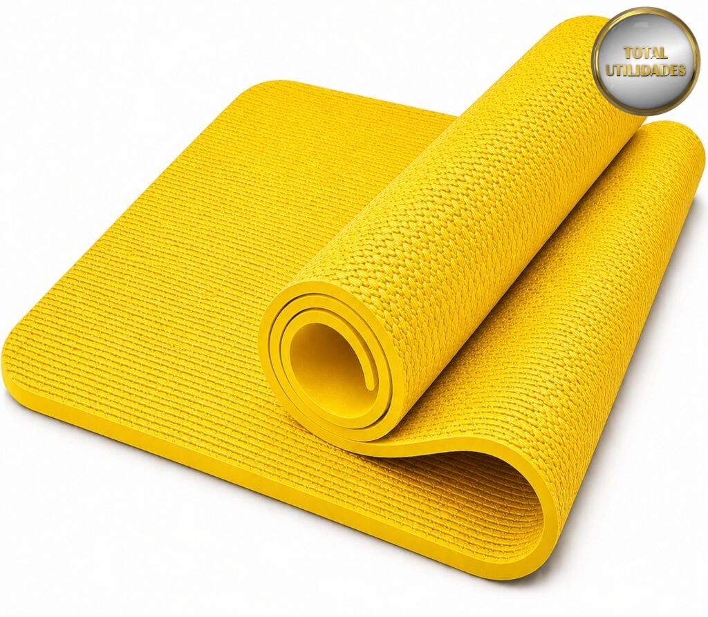 Tapete de Yoga Profissional Antiderrapante para Treinos
