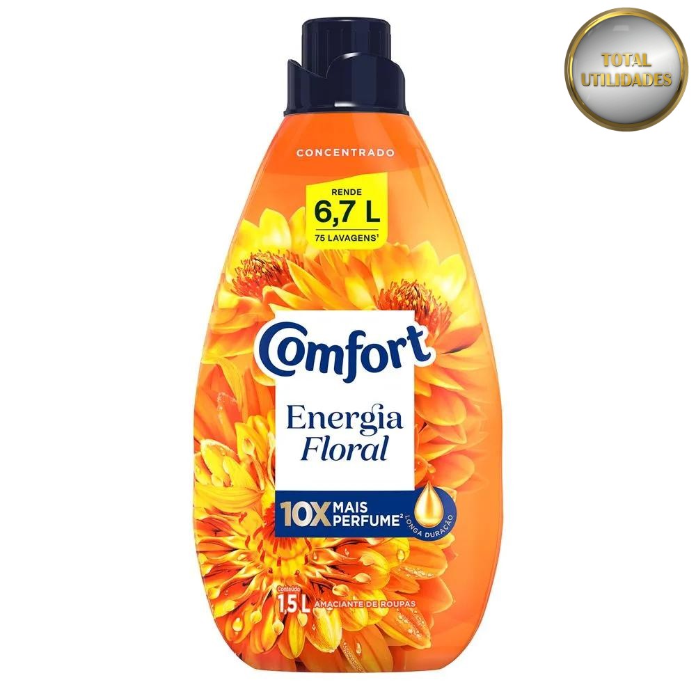 Amaciante Concentrado Comfort Hydra Sérum Energia Floral com Óleo de Argan 1,5L