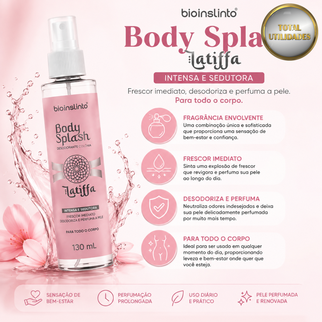 Body Splash Bio Instinto Latiffa Desodorante Colônia 130ml